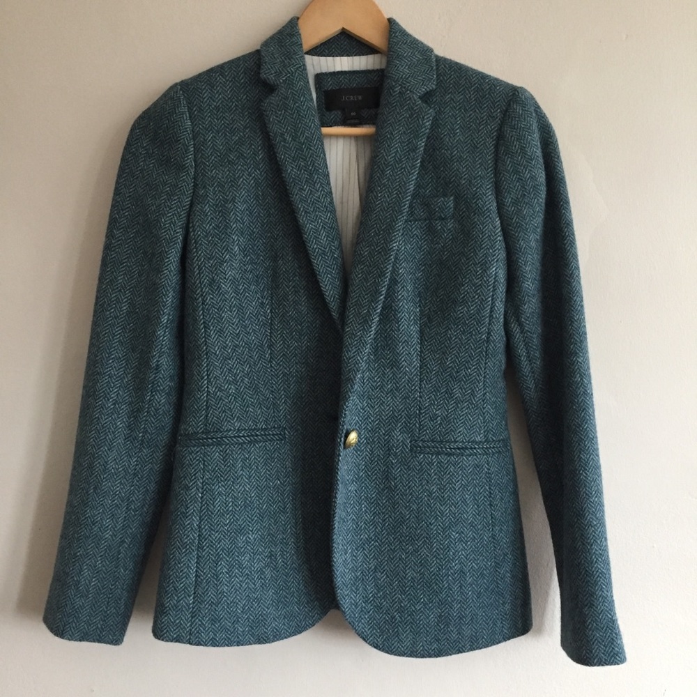 J. Crew herringbone blazer